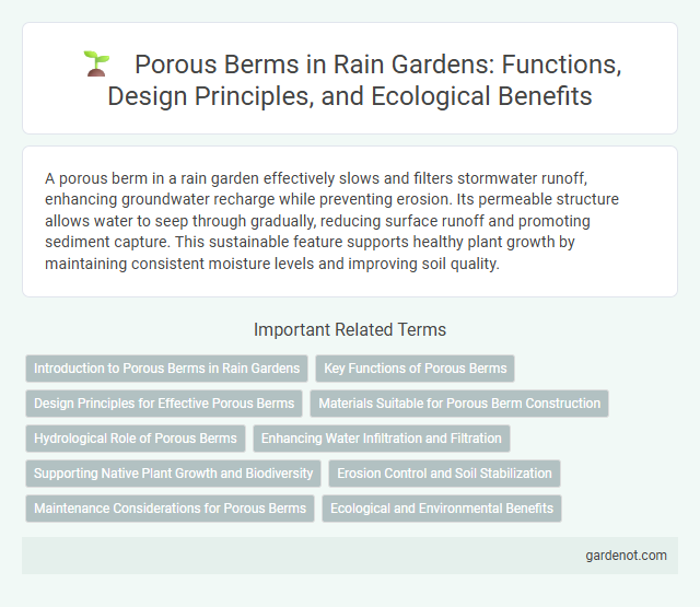 Porous Berms in Rain Gardens: Functions, Design Principles, and Ecological Benefits