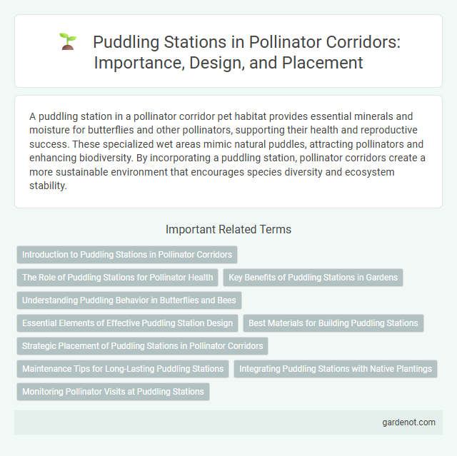 Puddling Stations in Pollinator Corridors: Importance, Design, and Placement