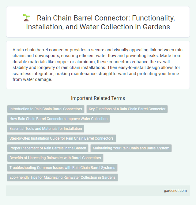 Rain Chain Barrel Connector: Functionality, Installation, and Water Collection in Gardens