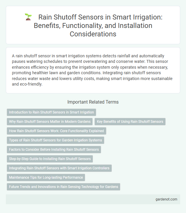 Rain Shutoff Sensors in Smart Irrigation: Benefits, Functionality, and Installation Considerations