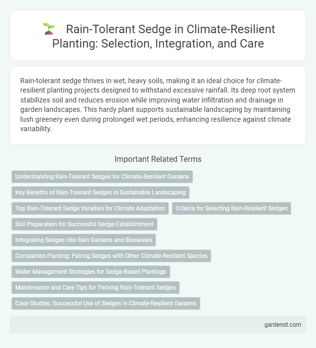 Rain-Tolerant Sedge in Climate-Resilient Planting: Selection, Integration, and Care