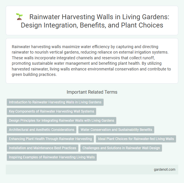 Rainwater Harvesting Walls in Living Gardens: Design Integration, Benefits, and Plant Choices
