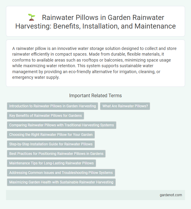 Rainwater Pillows in Garden Rainwater Harvesting: Benefits, Installation, and Maintenance