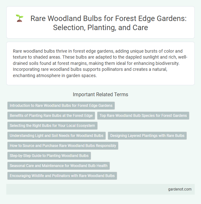 Rare Woodland Bulbs for Forest Edge Gardens: Selection, Planting, and Care