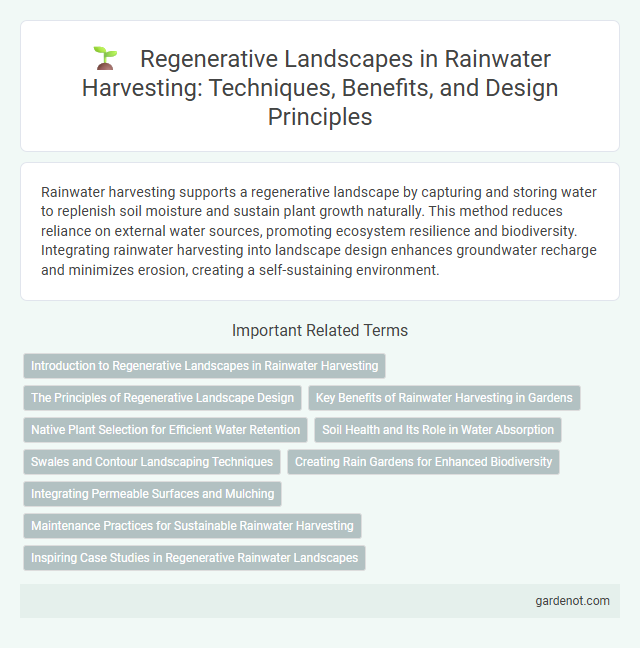 Regenerative Landscapes in Rainwater Harvesting: Techniques, Benefits, and Design Principles