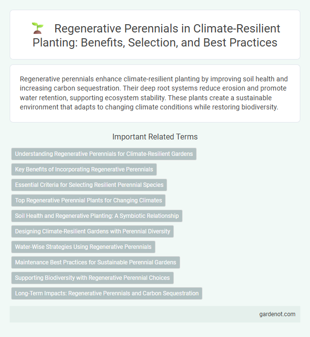 Regenerative Perennials in Climate-Resilient Planting: Benefits, Selection, and Best Practices