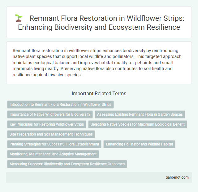 Remnant Flora Restoration in Wildflower Strips: Enhancing Biodiversity and Ecosystem Resilience