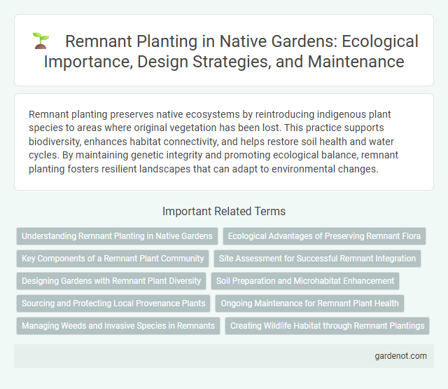 Remnant Planting in Native Gardens: Ecological Importance, Design Strategies, and Maintenance