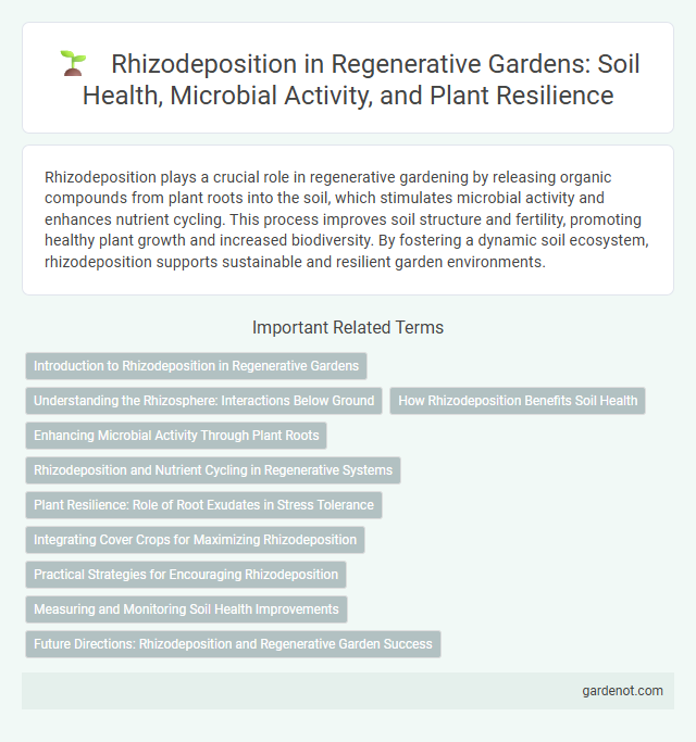 Rhizodeposition in Regenerative Gardens: Soil Health, Microbial Activity, and Plant Resilience