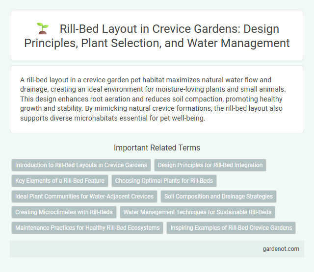 Rill-Bed Layout in Crevice Gardens: Design Principles, Plant Selection, and Water Management