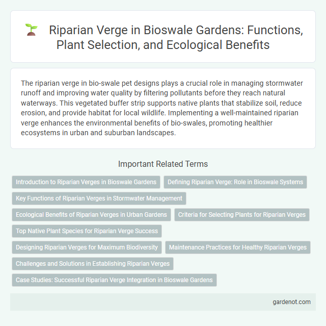 Riparian Verge in Bioswale Gardens: Functions, Plant Selection, and Ecological Benefits