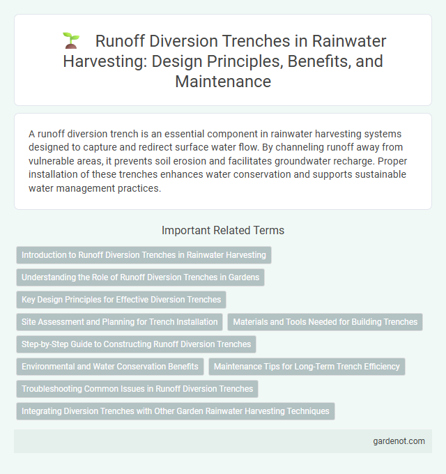 Runoff Diversion Trenches in Rainwater Harvesting: Design Principles, Benefits, and Maintenance