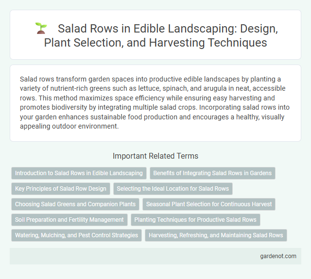 Salad Rows in Edible Landscaping: Design, Plant Selection, and Harvesting Techniques