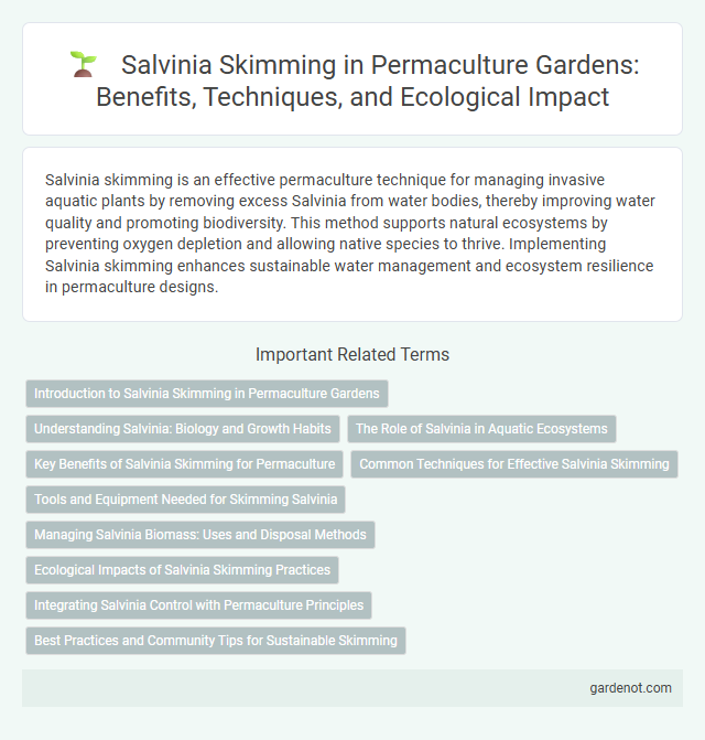 Salvinia Skimming in Permaculture Gardens: Benefits, Techniques, and Ecological Impact