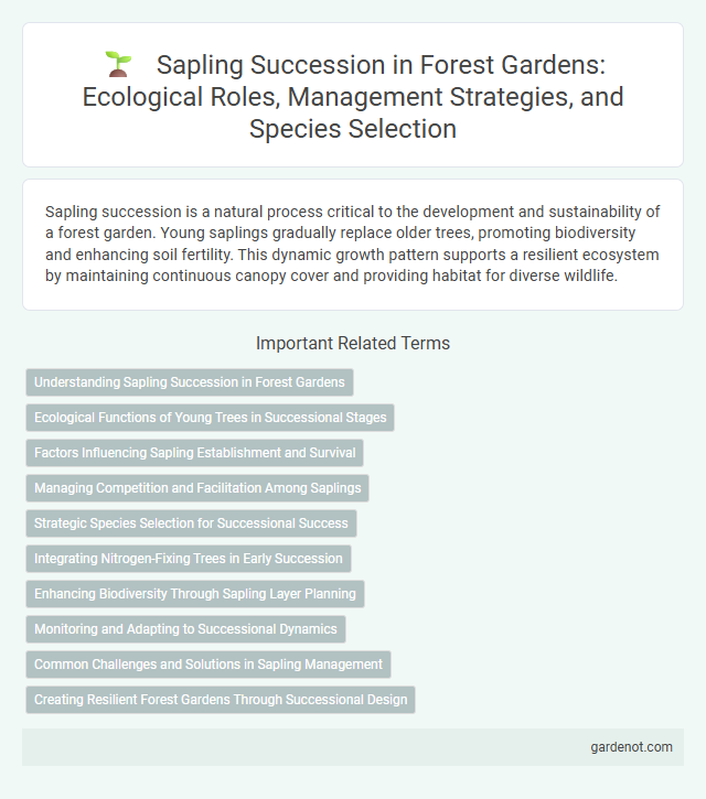 Sapling Succession in Forest Gardens: Ecological Roles, Management Strategies, and Species Selection