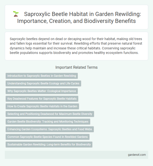 Saproxylic Beetle Habitat in Garden Rewilding: Importance, Creation, and Biodiversity Benefits