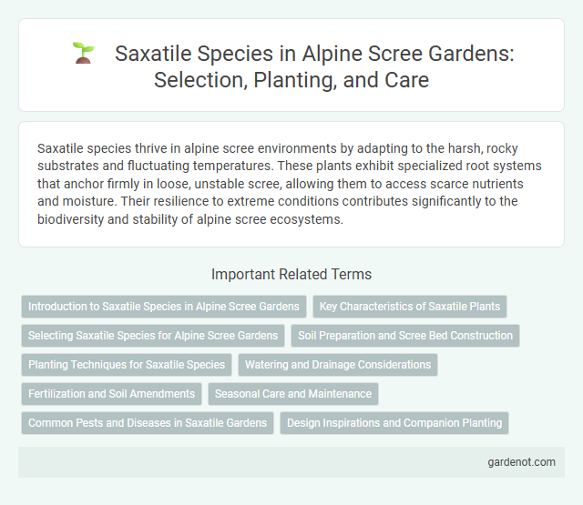 Saxatile Species in Alpine Scree Gardens: Selection, Planting, and Care