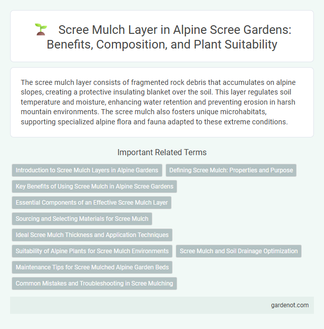 Scree Mulch Layer in Alpine Scree Gardens: Benefits, Composition, and Plant Suitability