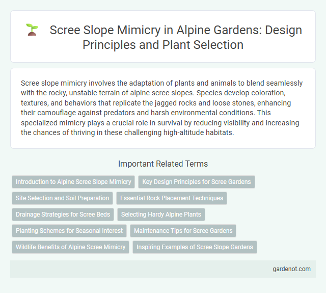Scree Slope Mimicry in Alpine Gardens: Design Principles and Plant Selection