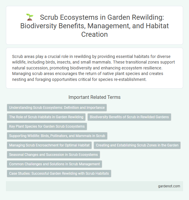 Scrub Ecosystems in Garden Rewilding: Biodiversity Benefits, Management, and Habitat Creation