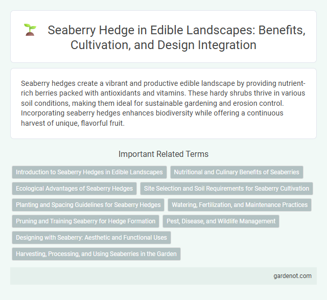 Seaberry Hedge in Edible Landscapes: Benefits, Cultivation, and Design Integration