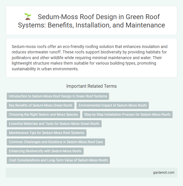Sedum-Moss Roof Design in Green Roof Systems: Benefits, Installation, and Maintenance