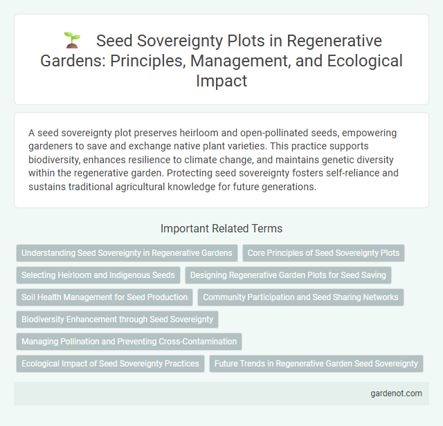 Seed Sovereignty Plots in Regenerative Gardens: Principles, Management, and Ecological Impact