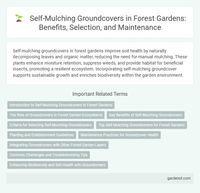 Self-Mulching Groundcovers in Forest Gardens: Benefits, Selection, and Maintenance