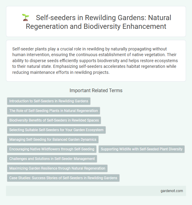 Self-seeders in Rewilding Gardens: Natural Regeneration and Biodiversity Enhancement