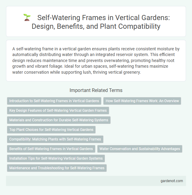 Self-Watering Frames in Vertical Gardens: Design, Benefits, and Plant Compatibility