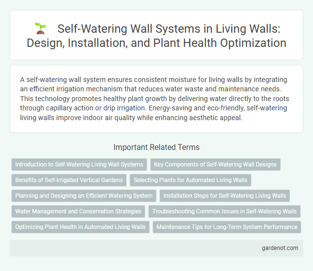 Self-Watering Wall Systems in Living Walls: Design, Installation, and Plant Health Optimization