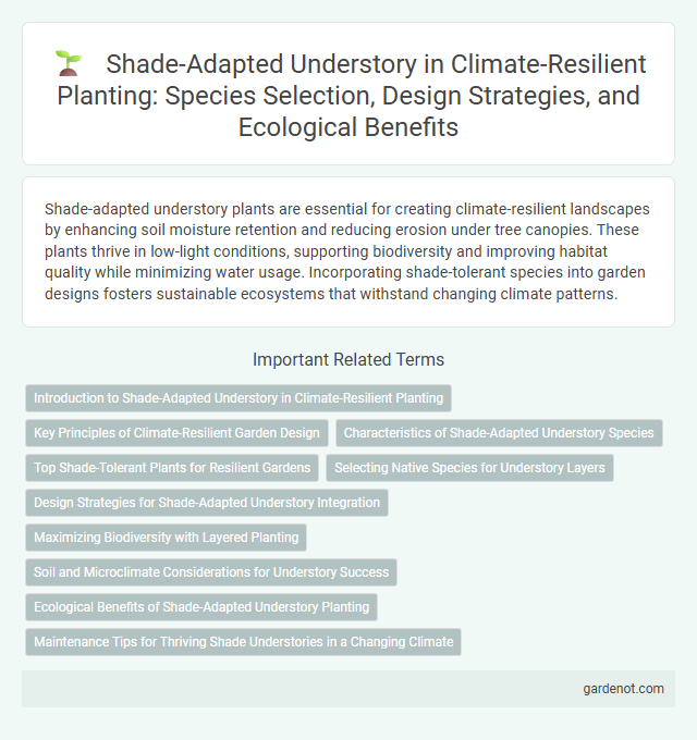 Shade-Adapted Understory in Climate-Resilient Planting: Species Selection, Design Strategies, and Ecological Benefits