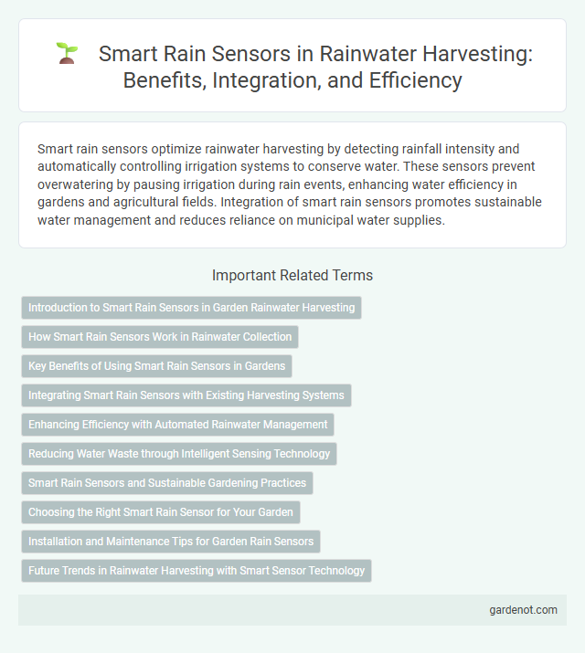 Smart Rain Sensors in Rainwater Harvesting: Benefits, Integration, and Efficiency