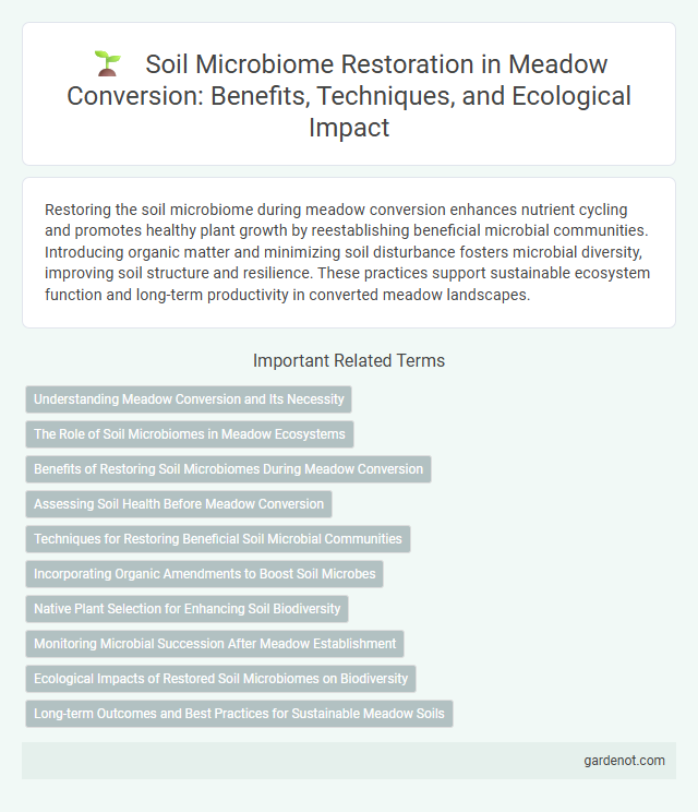Soil Microbiome Restoration in Meadow Conversion: Benefits, Techniques, and Ecological Impact