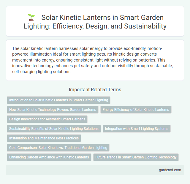 Solar Kinetic Lanterns in Smart Garden Lighting: Efficiency, Design, and Sustainability