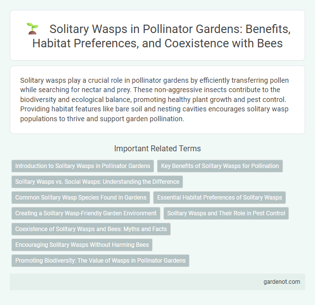 Solitary Wasps in Pollinator Gardens: Benefits, Habitat Preferences, and Coexistence with Bees