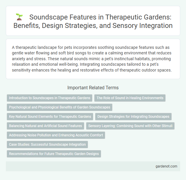 Soundscape Features in Therapeutic Gardens: Benefits, Design Strategies, and Sensory Integration