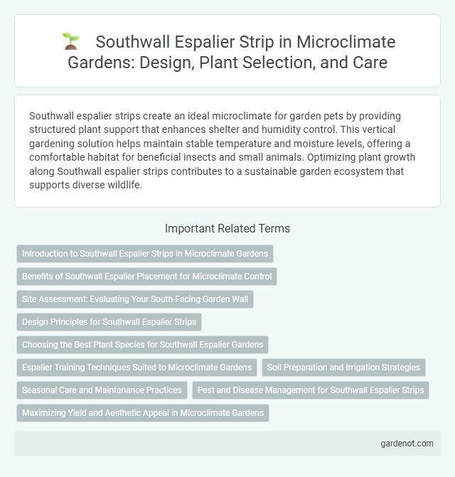 Southwall Espalier Strip in Microclimate Gardens: Design, Plant Selection, and Care