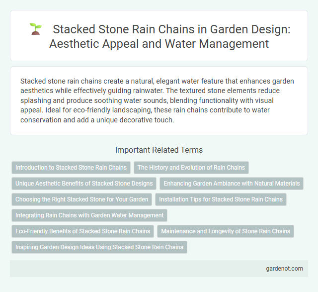 Stacked Stone Rain Chains in Garden Design: Aesthetic Appeal and Water Management