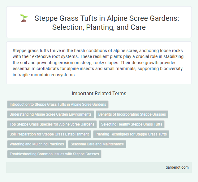 Steppe Grass Tufts in Alpine Scree Gardens: Selection, Planting, and Care