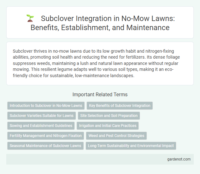 Subclover Integration in No-Mow Lawns: Benefits, Establishment, and Maintenance