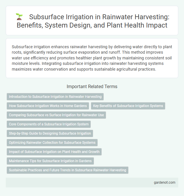 Subsurface Irrigation in Rainwater Harvesting: Benefits, System Design, and Plant Health Impact
