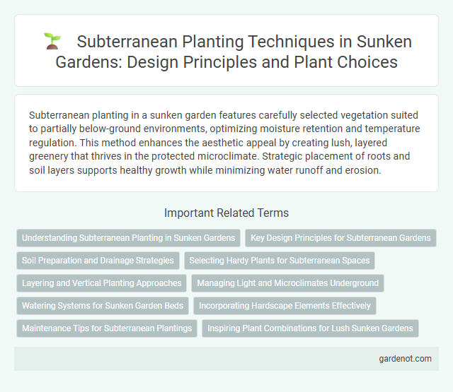 Subterranean Planting Techniques in Sunken Gardens: Design Principles and Plant Choices
