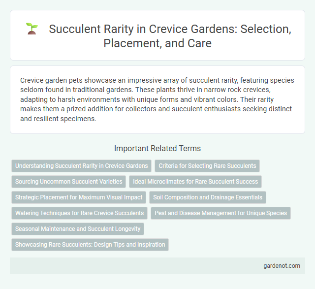 Succulent Rarity in Crevice Gardens: Selection, Placement, and Care
