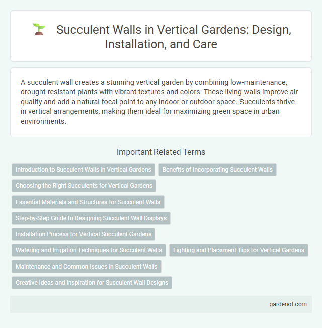 Succulent Walls in Vertical Gardens: Design, Installation, and Care