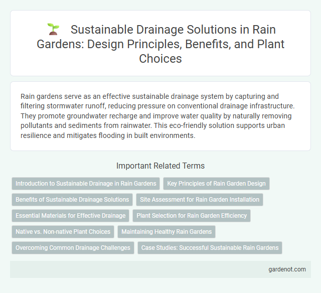 Sustainable Drainage Solutions in Rain Gardens: Design Principles, Benefits, and Plant Choices