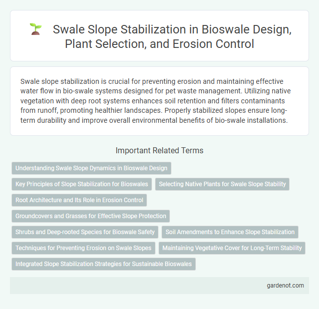 Swale Slope Stabilization in Bioswale Design, Plant Selection, and Erosion Control