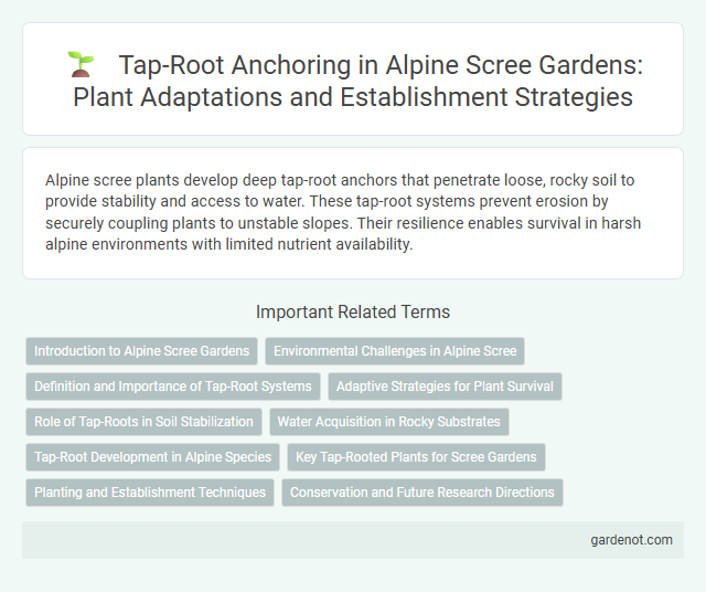 Tap-Root Anchoring in Alpine Scree Gardens: Plant Adaptations and Establishment Strategies