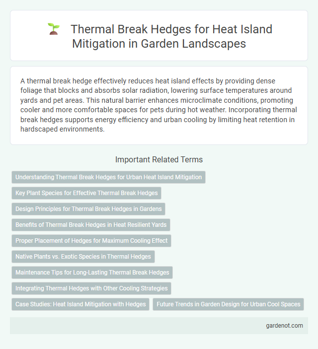 Thermal Break Hedges for Heat Island Mitigation in Garden Landscapes