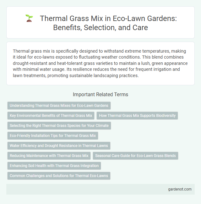 Thermal Grass Mix in Eco-Lawn Gardens: Benefits, Selection, and Care